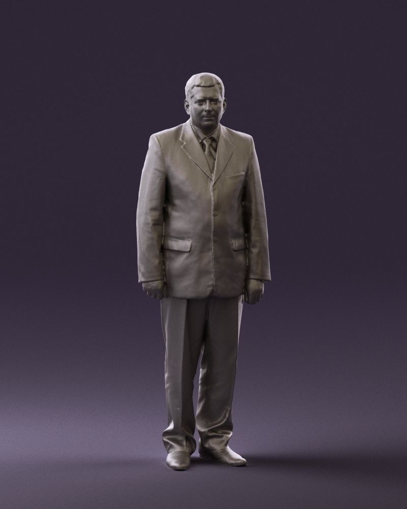 Man in black suit pink tshirt 0573 3D model_37