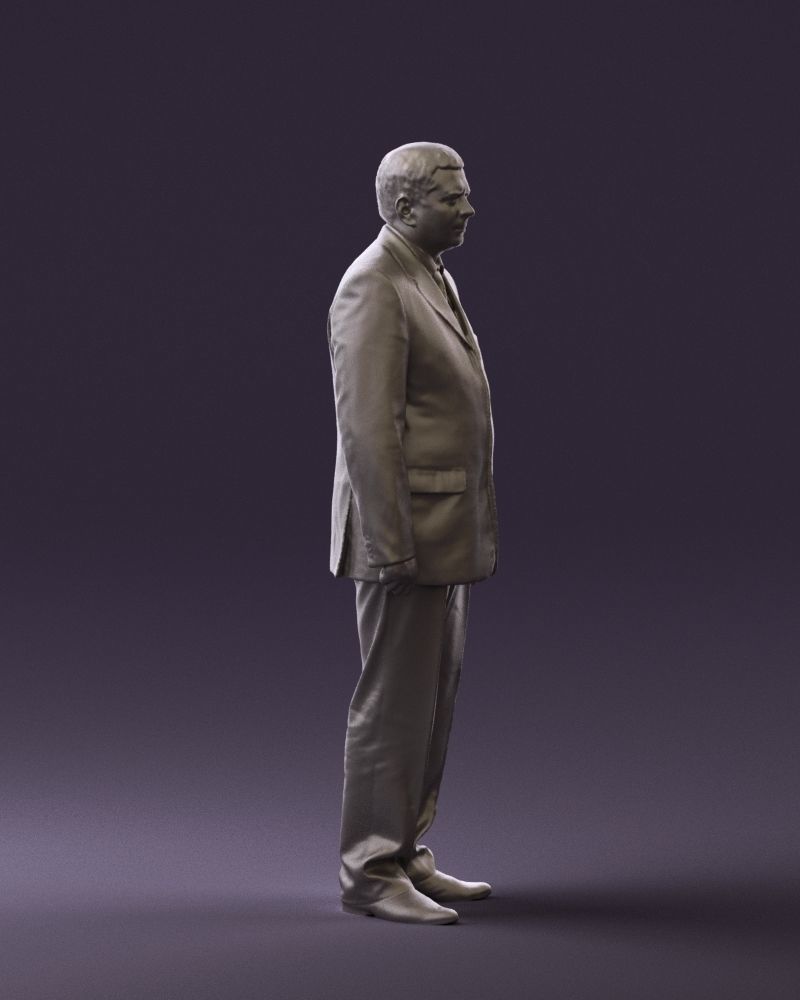 Man in black suit pink tshirt 0573 3D model_10