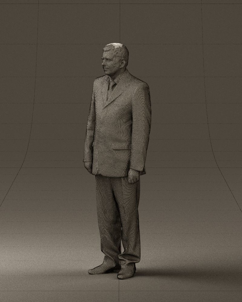 Man in black suit pink tshirt 0573 3D model_29