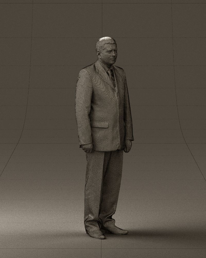 Man in black suit pink tshirt 0573 3D model_8