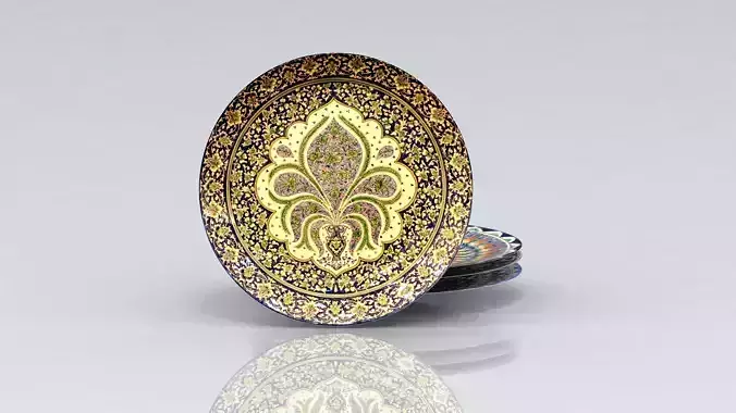 Plate fleur de lis coaster