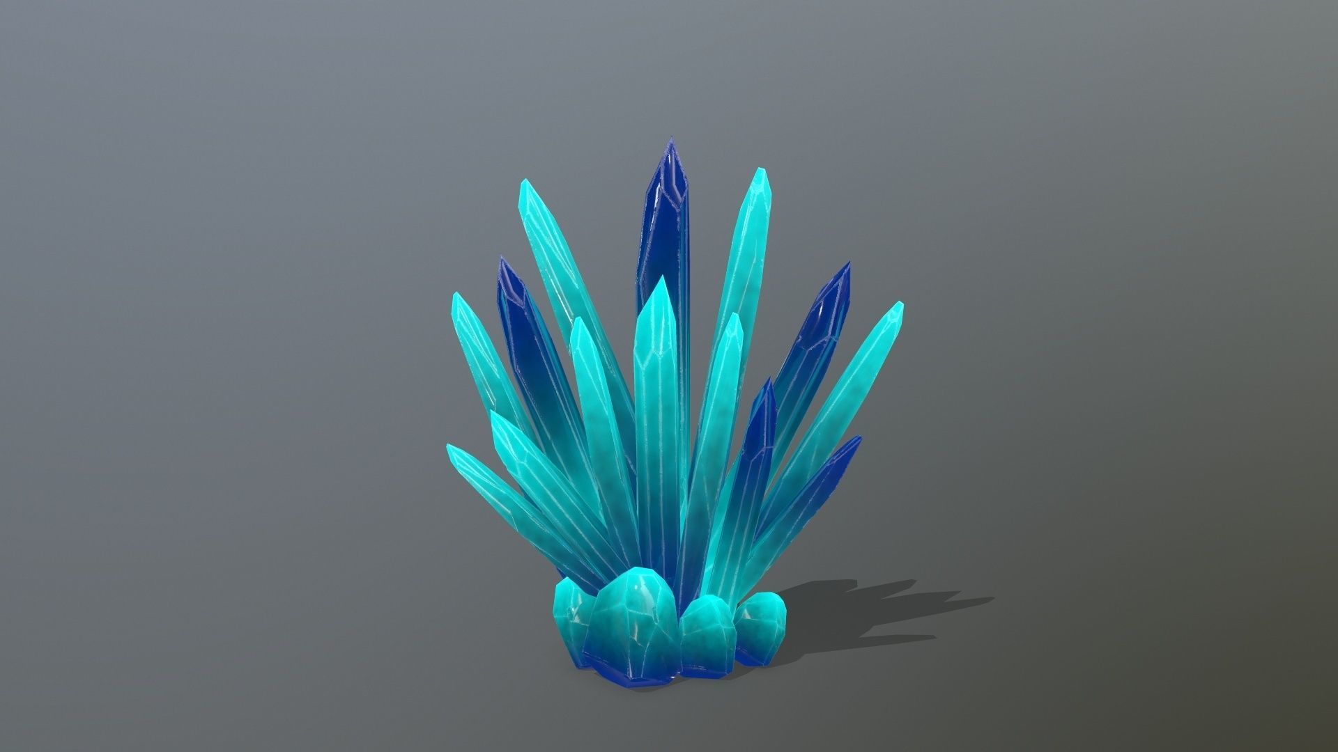 Crystal Set sword Low-poly 3D model_18