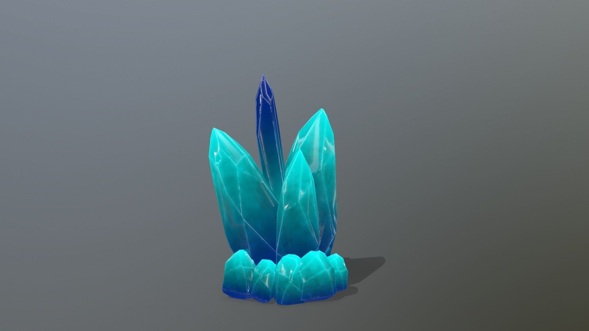 Crystal Set sword Low-poly 3D model_19