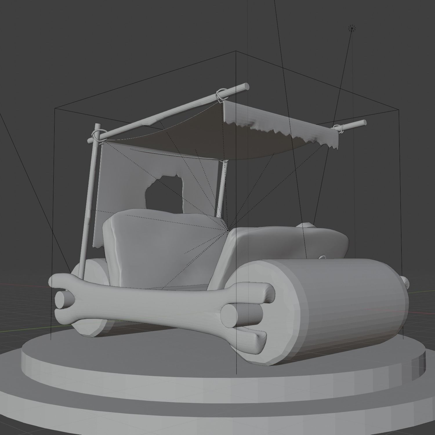 Flinstones Freids car 3D model_2