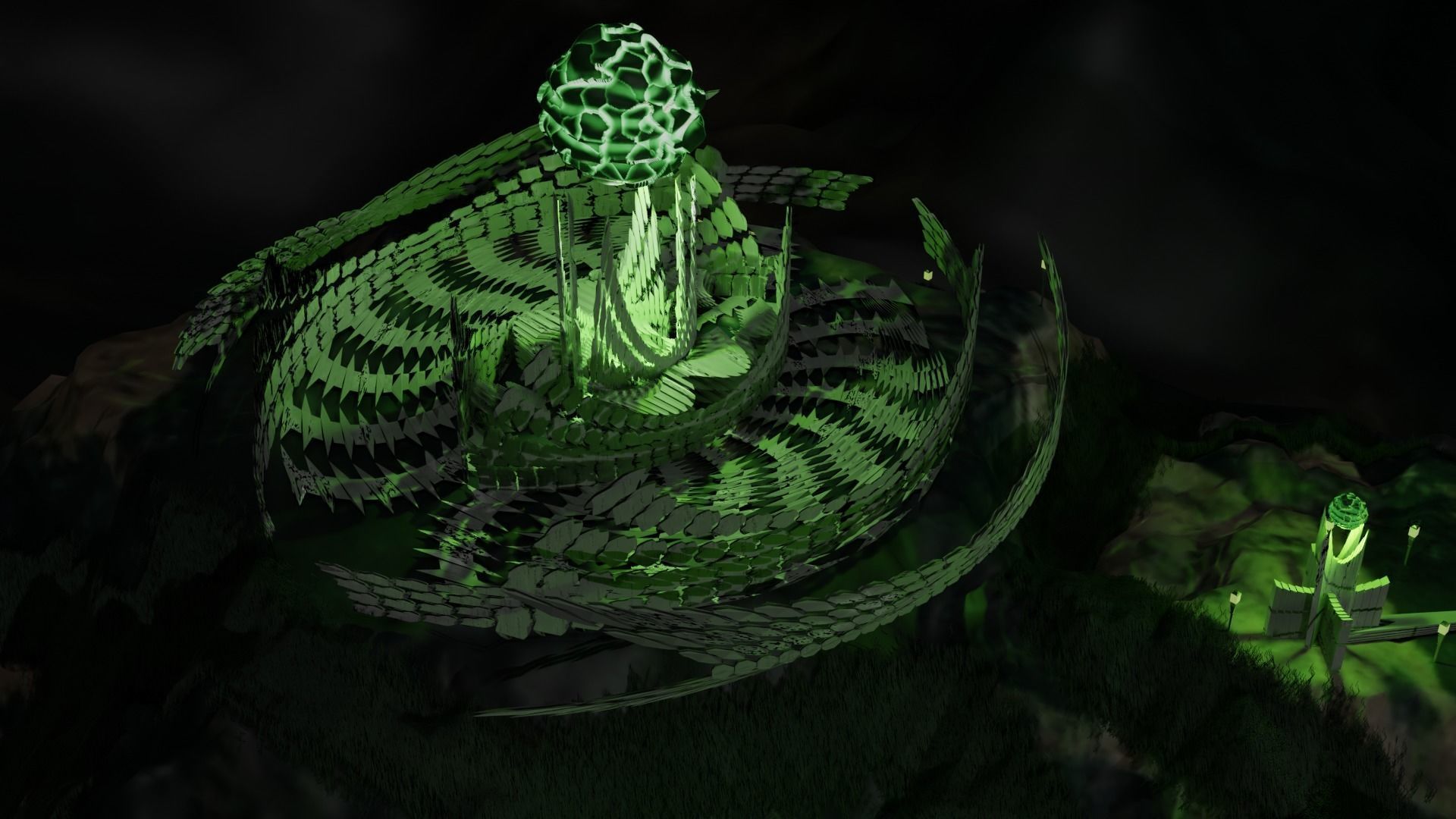 Sci-fi Villain Base 3D model_2