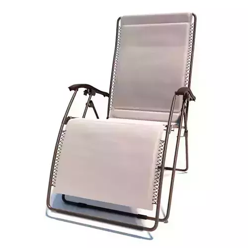 Outdoor Folding Deck Chair 3D model