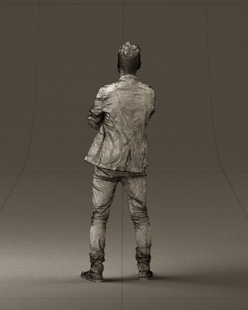Man in white jacket black pants converse 0532 3D Print Ready 3D print model_20