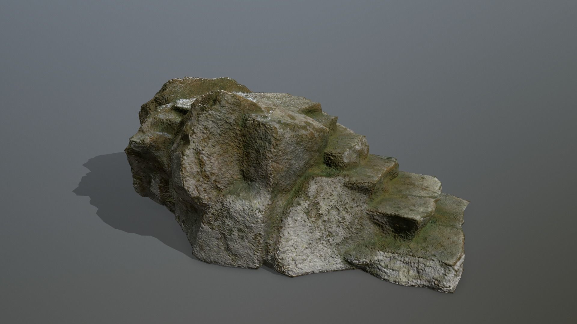 Altar Set piece of rock Low-poly 3D model_8