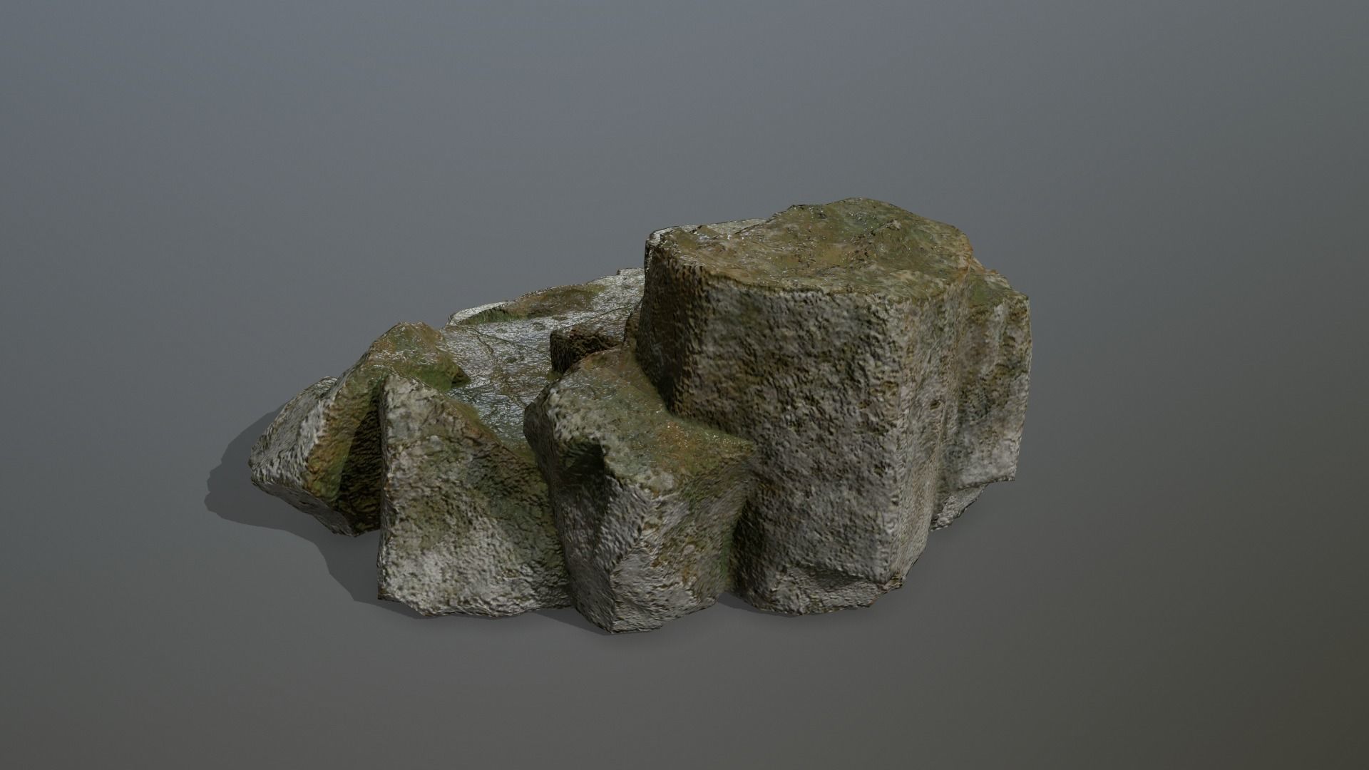 Altar Set piece of rock Low-poly 3D model_12