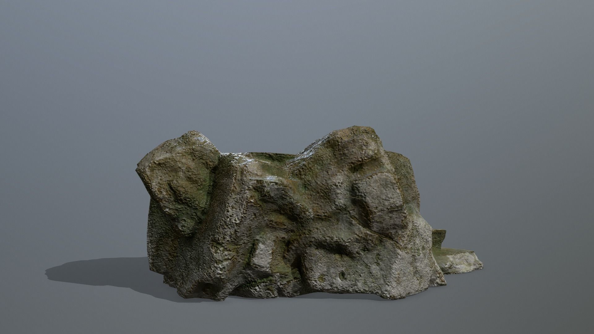 Altar Set piece of rock Low-poly 3D model_6
