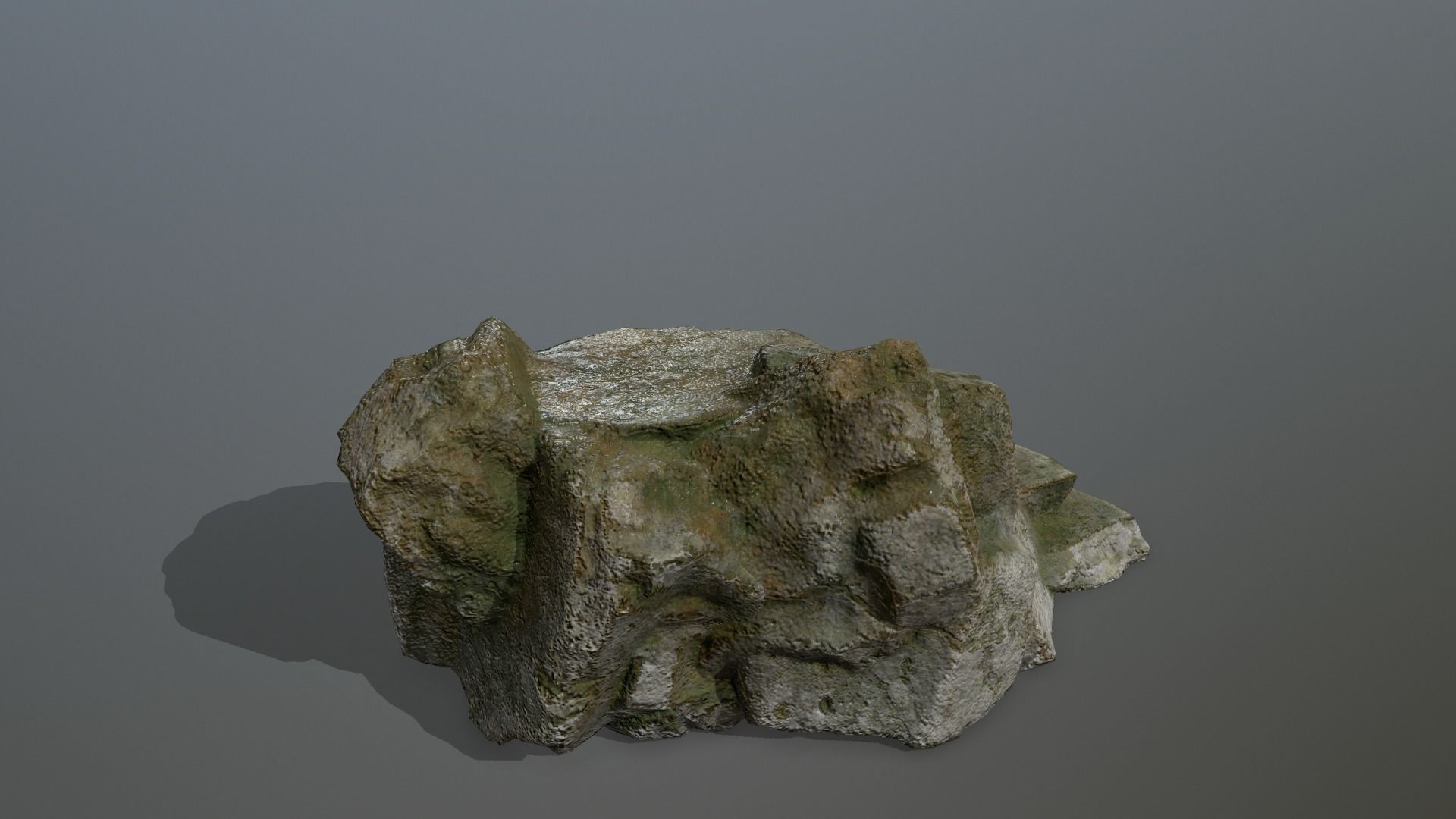 Altar Set piece of rock Low-poly 3D model_7