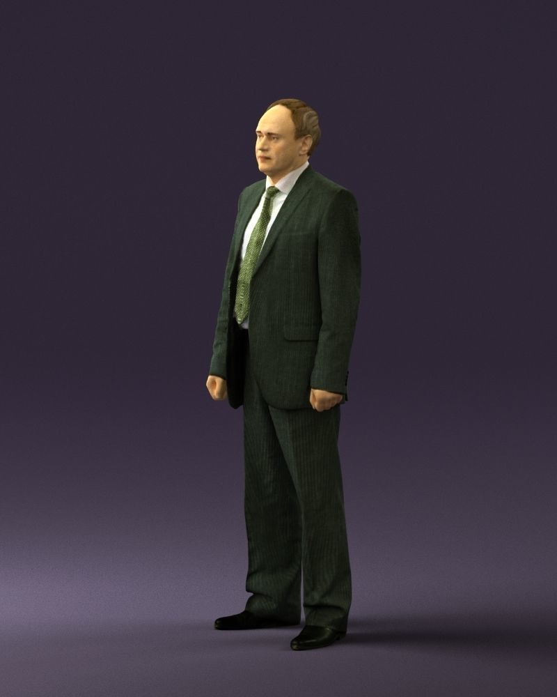 Old man in black suit 0564 3D Print Ready 3D print model_27