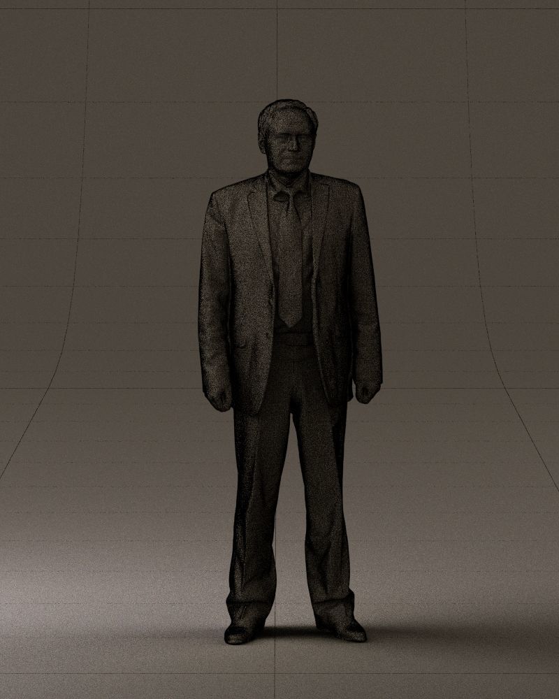 Old man in black suit 0564 3D Print Ready 3D print model_38