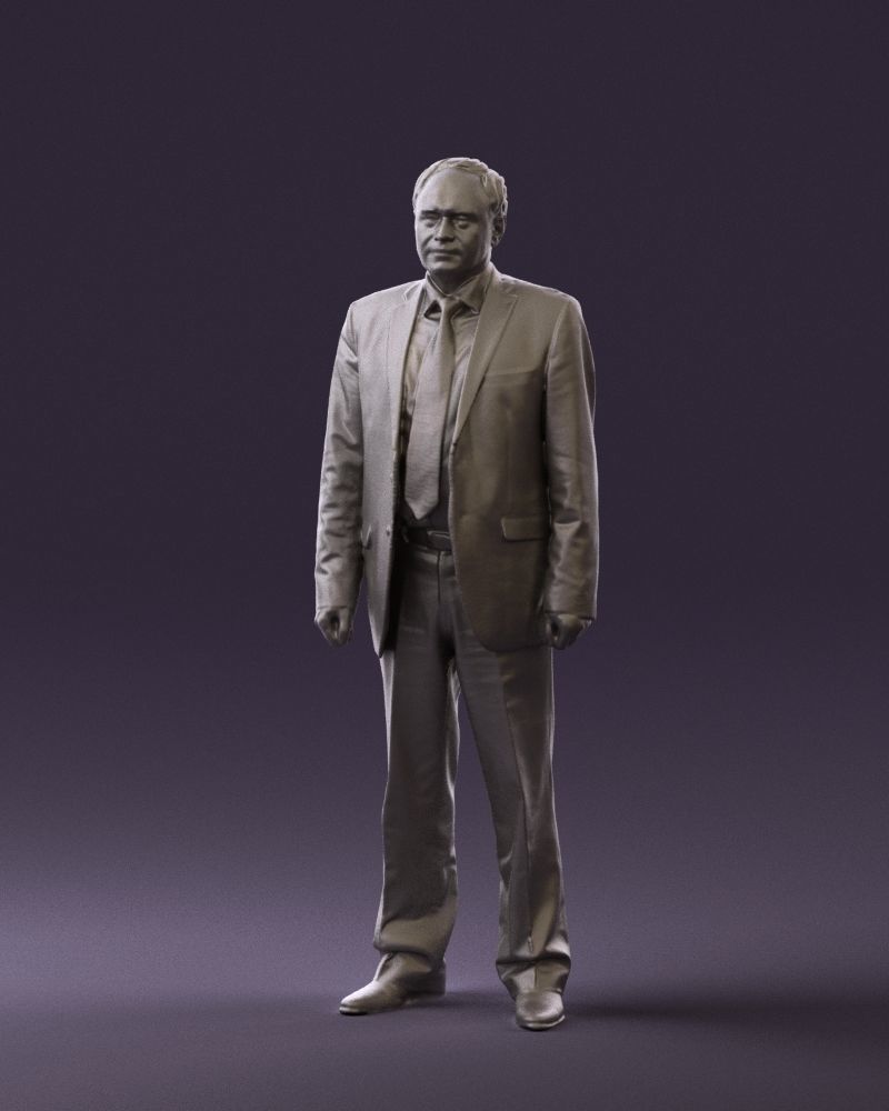 Old man in black suit 0564 3D Print Ready 3D print model_31