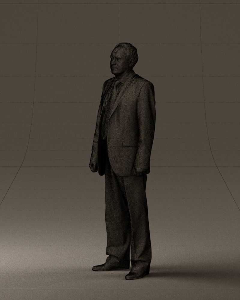 Old man in black suit 0564 3D Print Ready 3D print model_29
