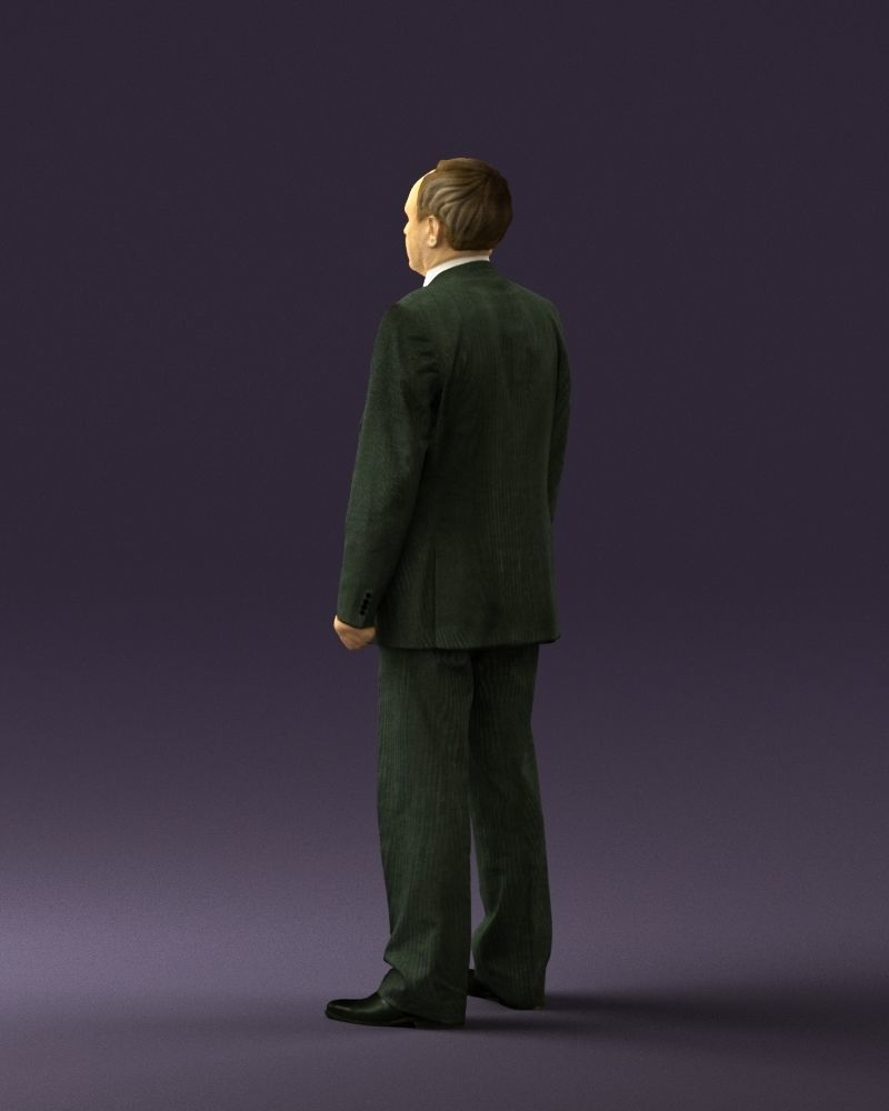 Old man in black suit 0564 3D Print Ready 3D print model_21