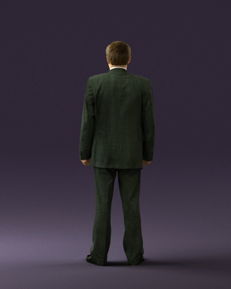 Old man in black suit 0564 3D Print Ready 3D print model_18