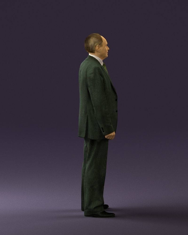 Old man in black suit 0564 3D Print Ready 3D print model_12