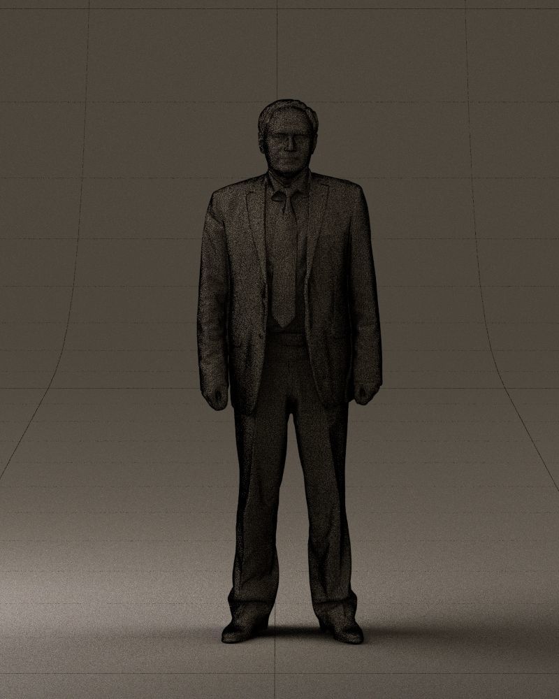 Old man in black suit 0564 3D Print Ready 3D print model_35