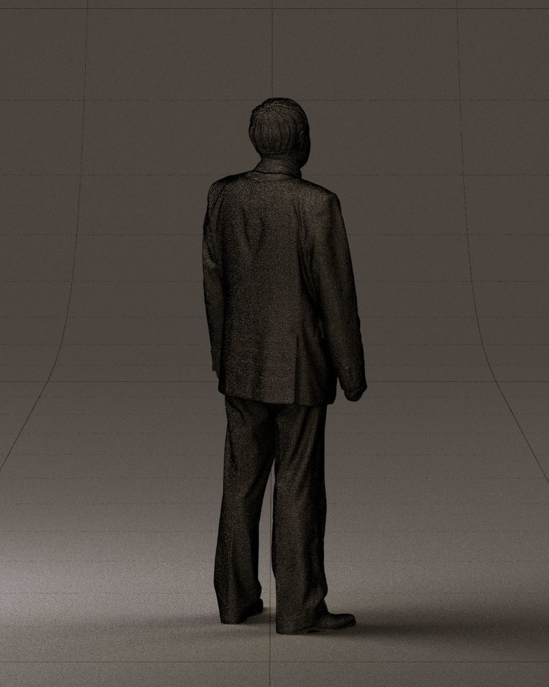 Old man in black suit 0564 3D Print Ready 3D print model_17