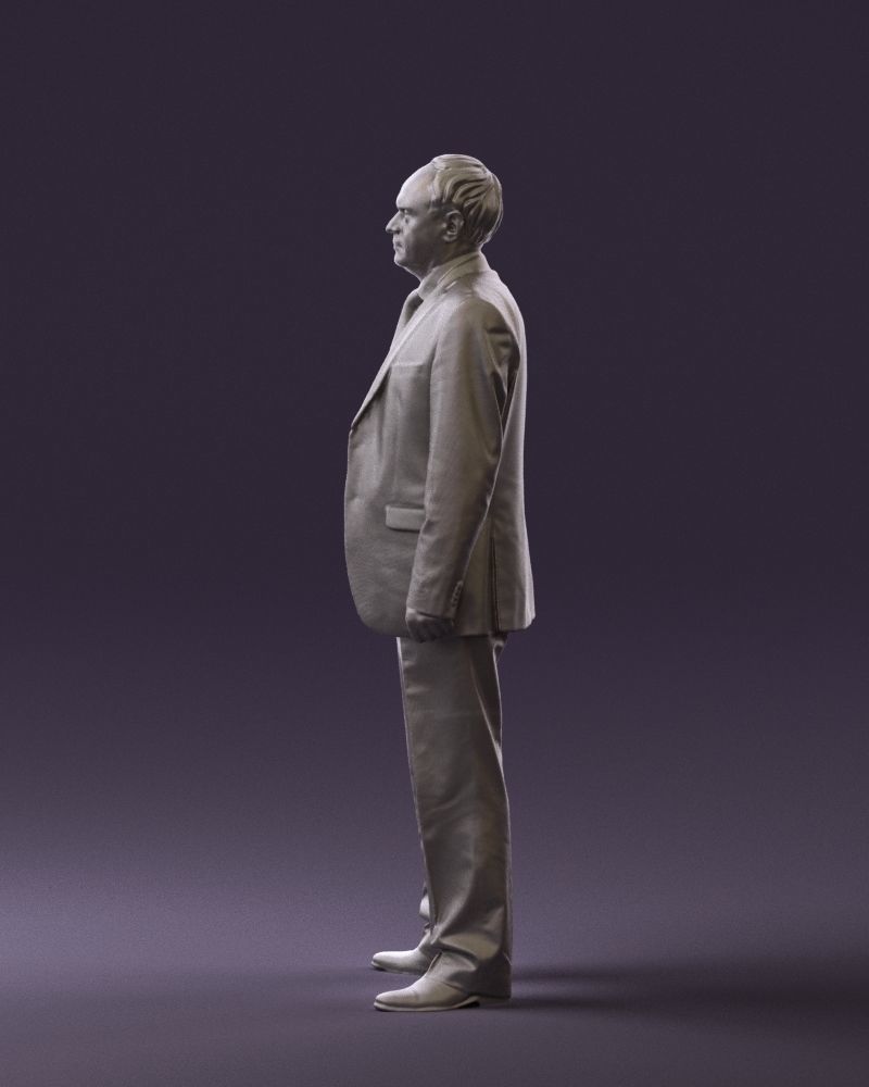 Old man in black suit 0564 3D Print Ready 3D print model_25