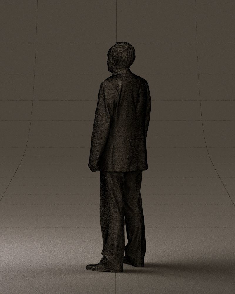 Old man in black suit 0564 3D Print Ready 3D print model_23
