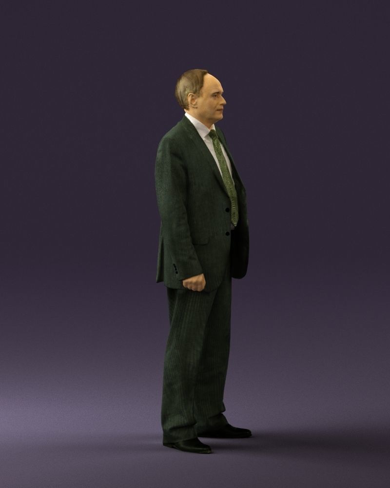Old man in black suit 0564 3D Print Ready 3D print model_9