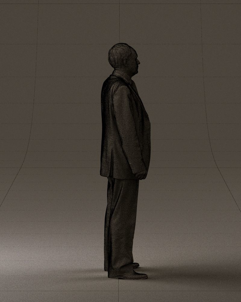 Old man in black suit 0564 3D Print Ready 3D print model_14