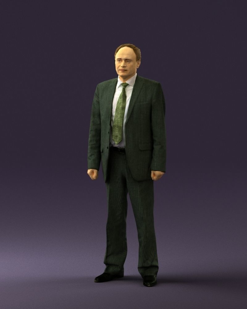 Old man in black suit 0564 3D Print Ready 3D print model_30