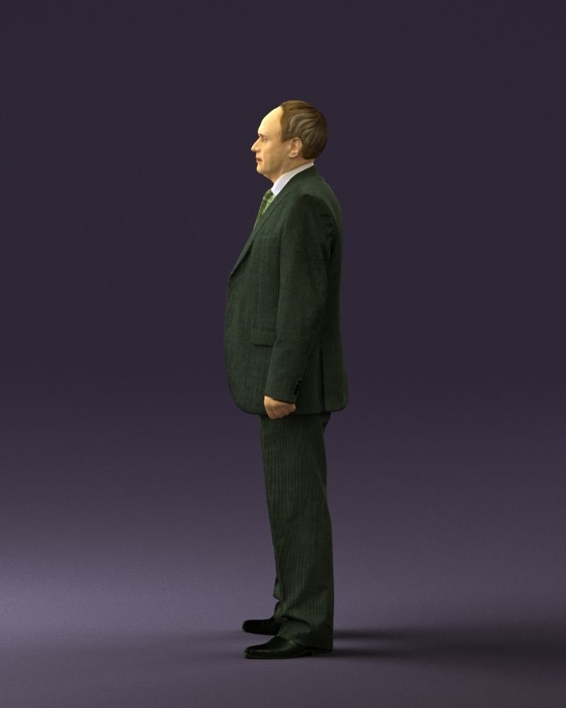 Old man in black suit 0564 3D Print Ready 3D print model_24