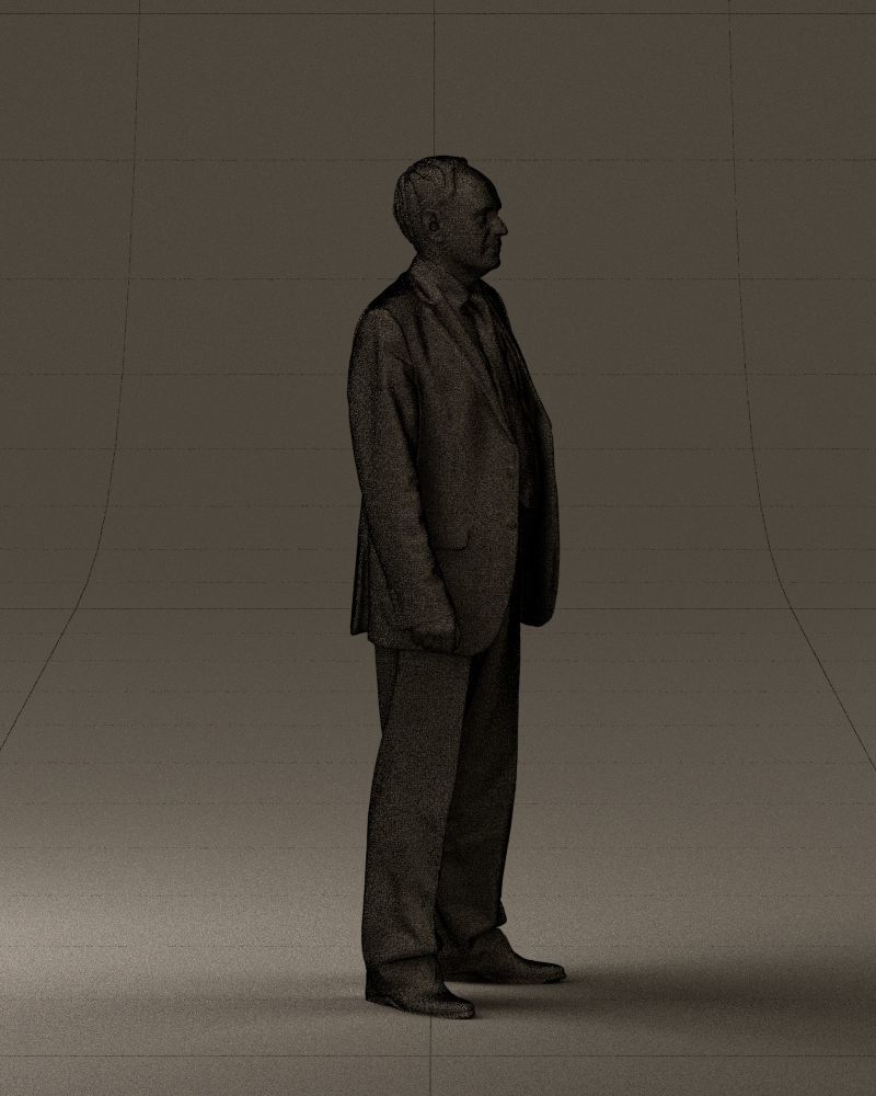 Old man in black suit 0564 3D Print Ready 3D print model_11