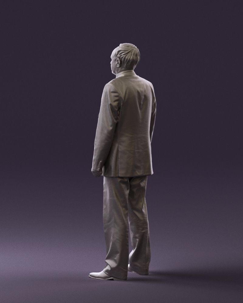 Old man in black suit 0564 3D Print Ready 3D print model_22