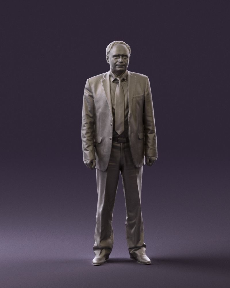 Old man in black suit 0564 3D Print Ready 3D print model_37