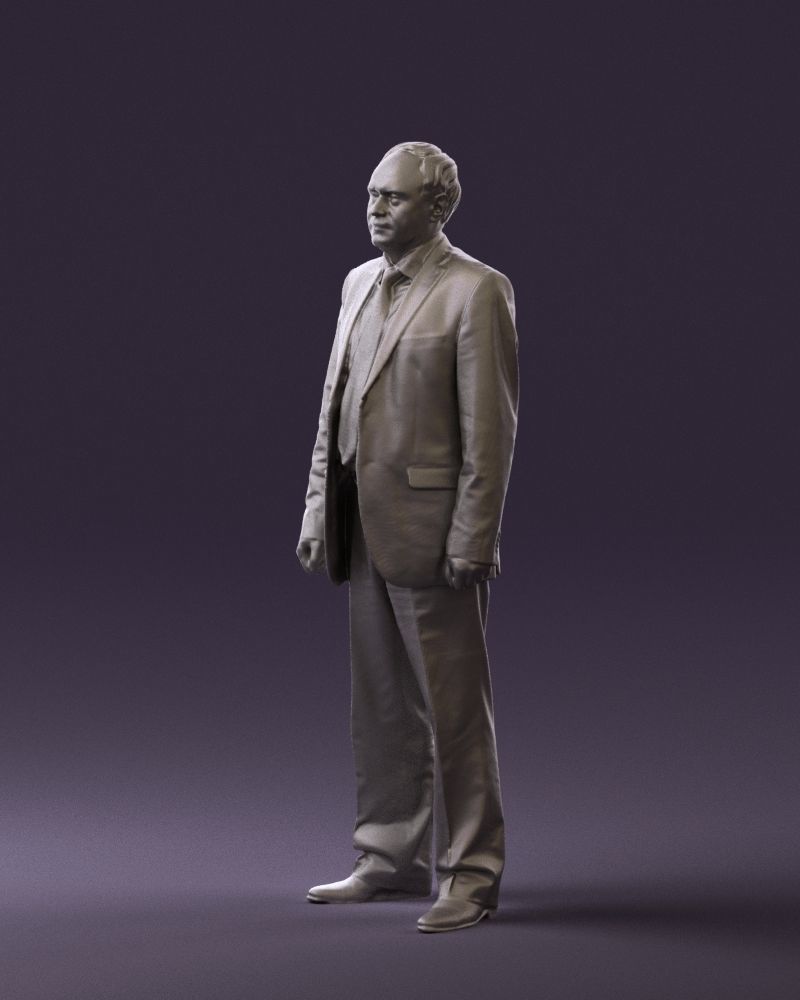 Old man in black suit 0564 3D Print Ready 3D print model_28