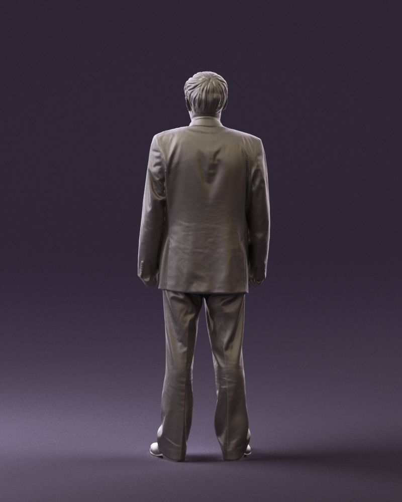 Old man in black suit 0564 3D Print Ready 3D print model_19