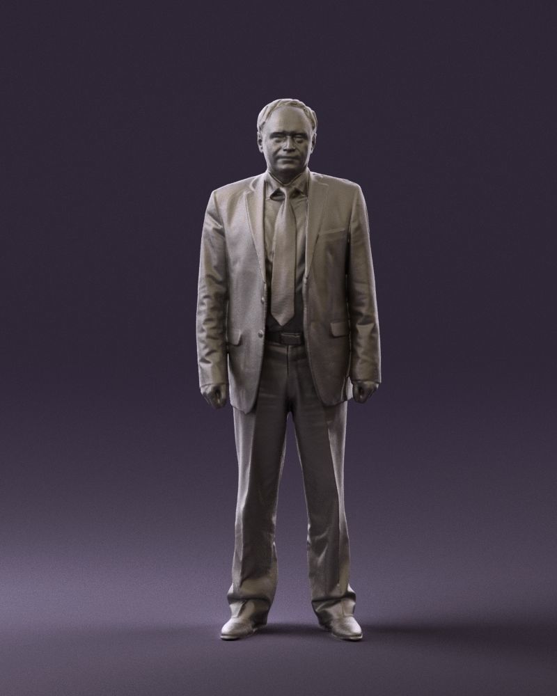 Old man in black suit 0564 3D Print Ready 3D print model_34