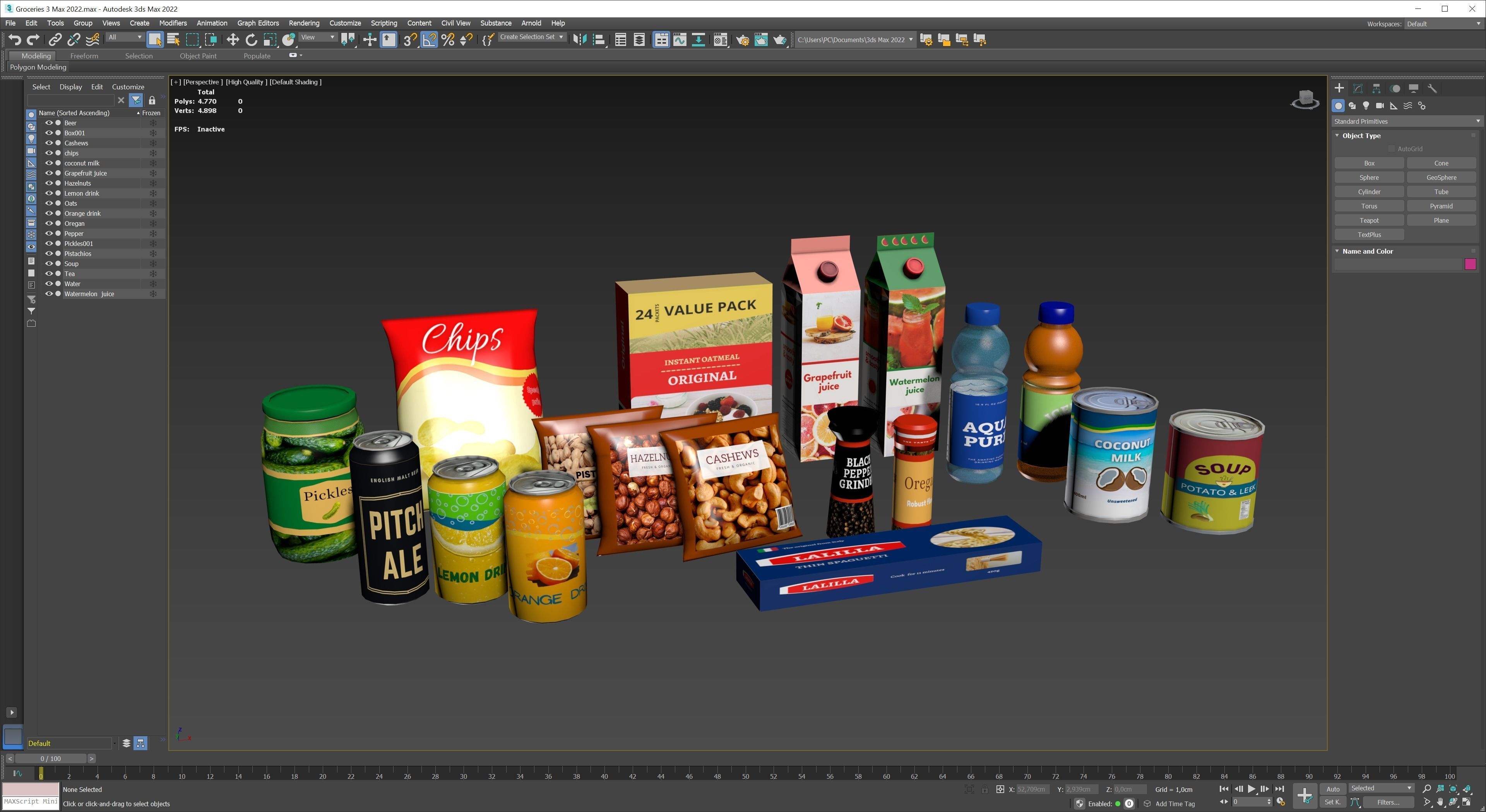 Groceries 3  Low-poly 3D model_8