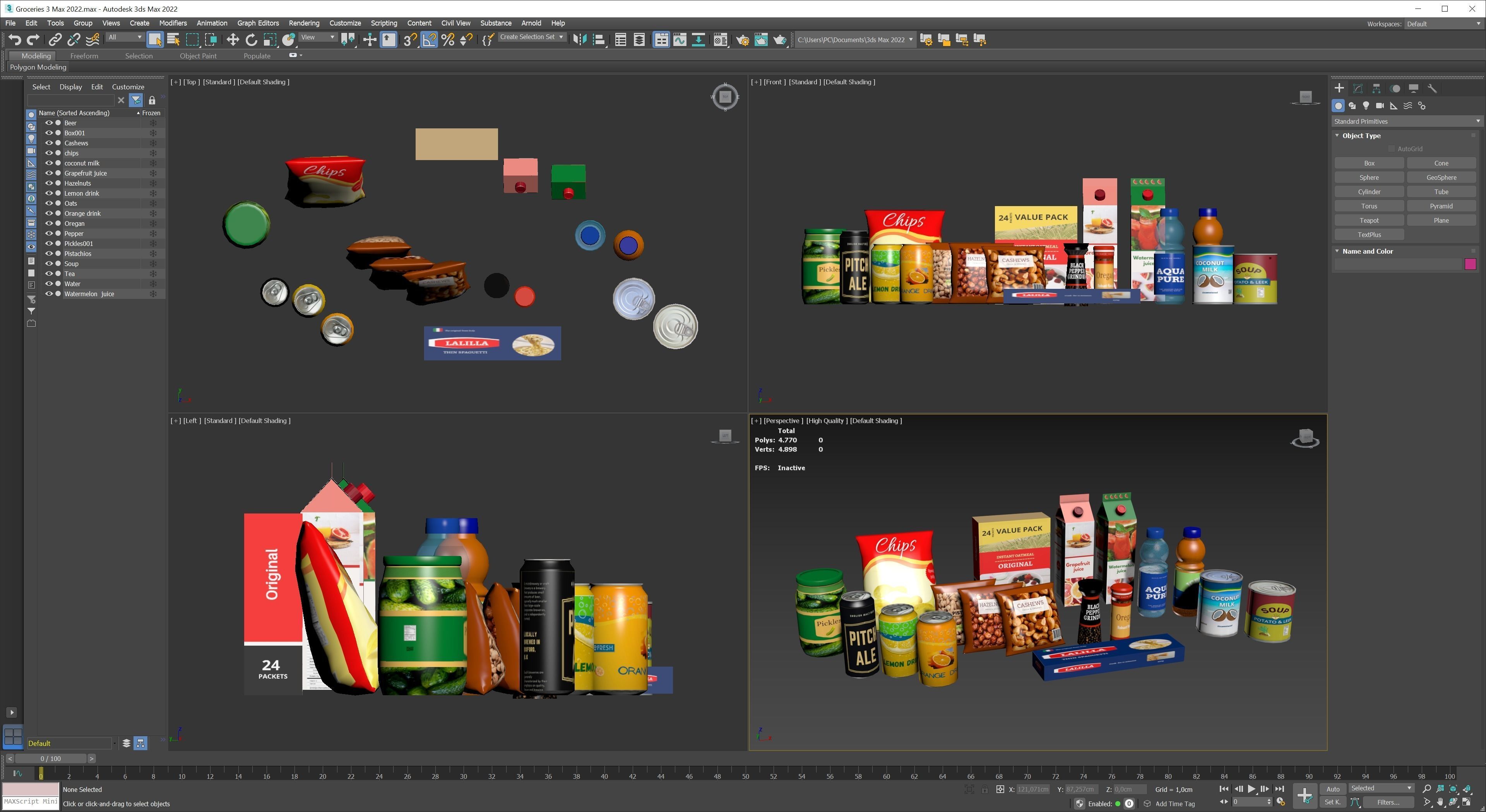 Groceries 3  Low-poly 3D model_7
