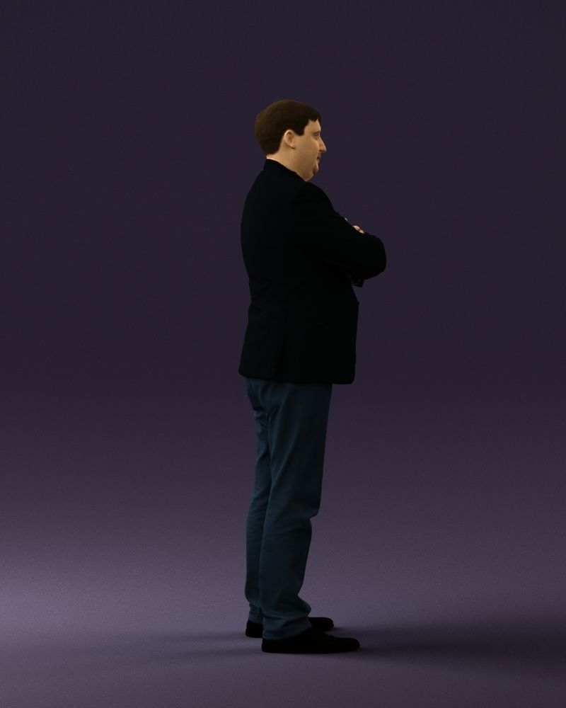 Man in black top jeans 0565 3D Print Ready 3D print model_12