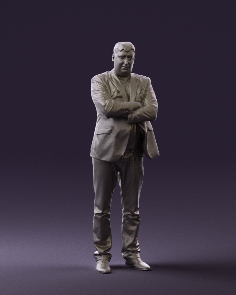 Man in black top jeans 0565 3D Print Ready 3D print model_4