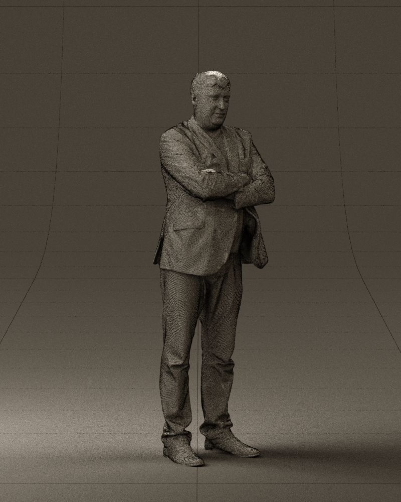 Man in black top jeans 0565 3D Print Ready 3D print model_8