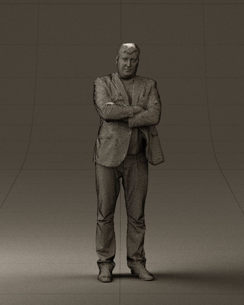Man in black top jeans 0565 3D Print Ready 3D print model_2