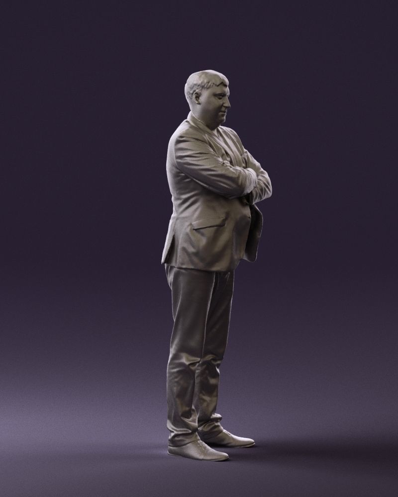 Man in black top jeans 0565 3D Print Ready 3D print model_10