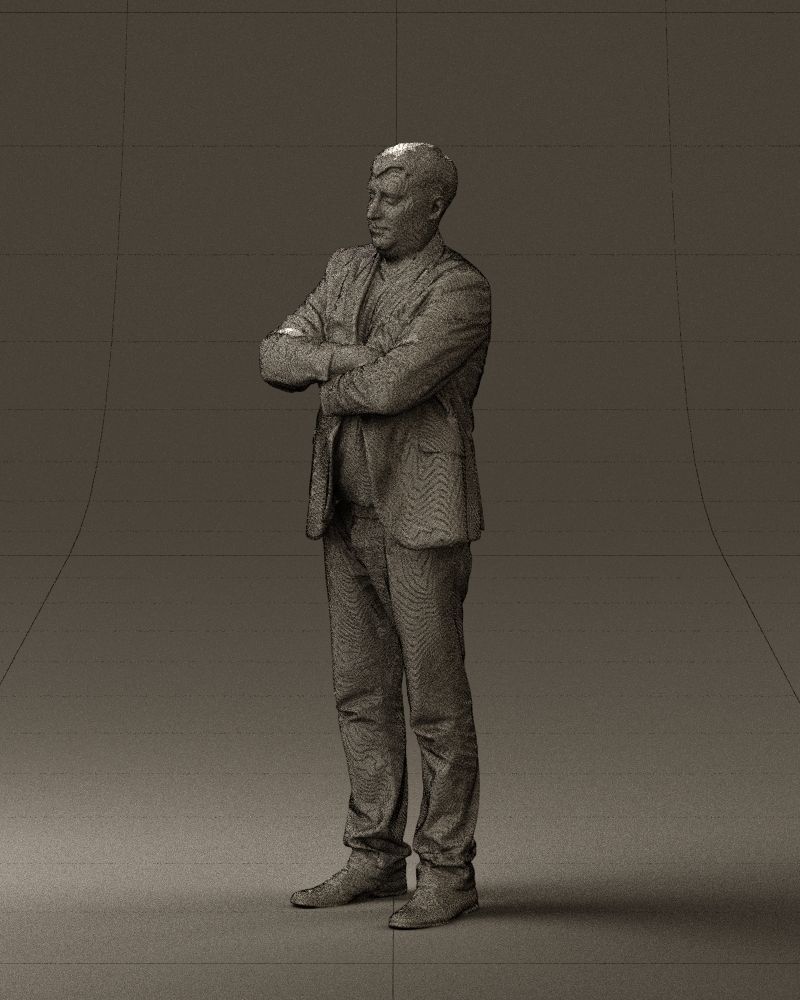 Man in black top jeans 0565 3D Print Ready 3D print model_29
