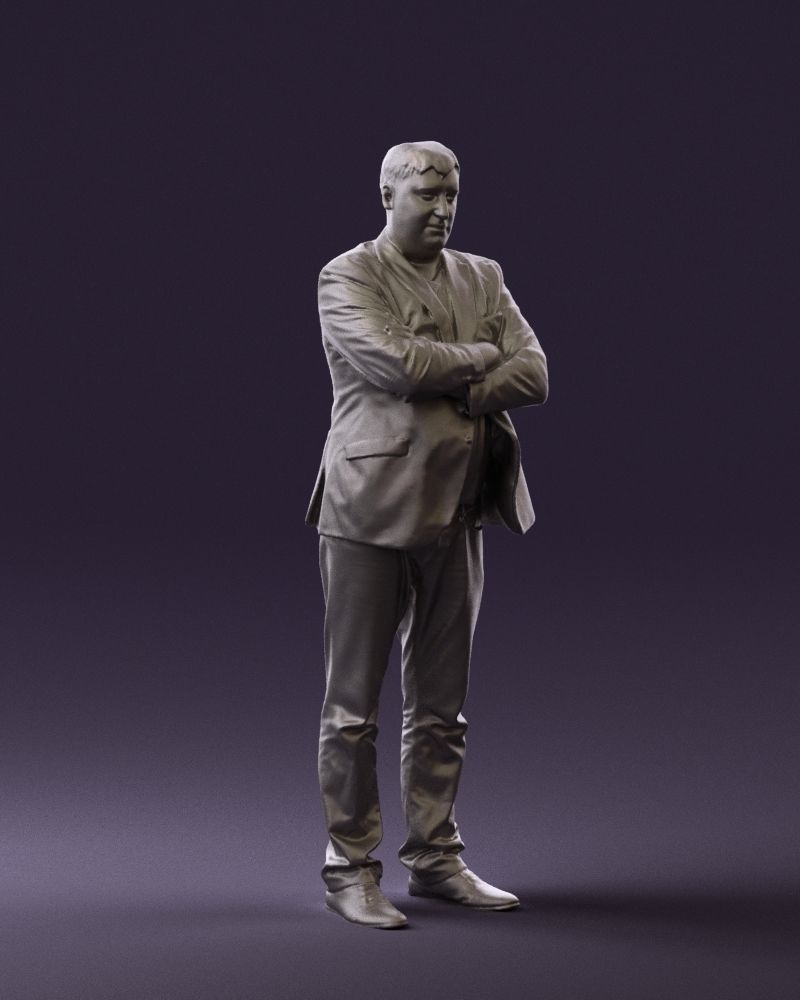 Man in black top jeans 0565 3D Print Ready 3D print model_7