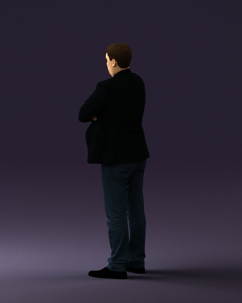 Man in black top jeans 0565 3D Print Ready 3D print model_21