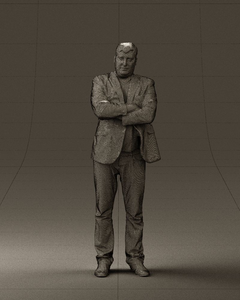 Man in black top jeans 0565 3D Print Ready 3D print model_35