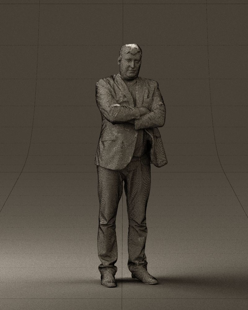 Man in black top jeans 0565 3D Print Ready 3D print model_5