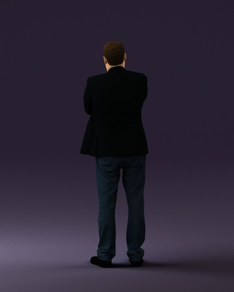 Man in black top jeans 0565 3D Print Ready 3D print model_18