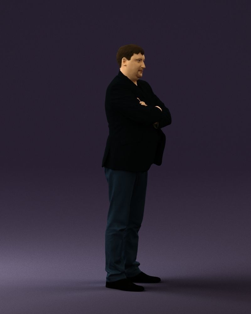 Man in black top jeans 0565 3D Print Ready 3D print model_9